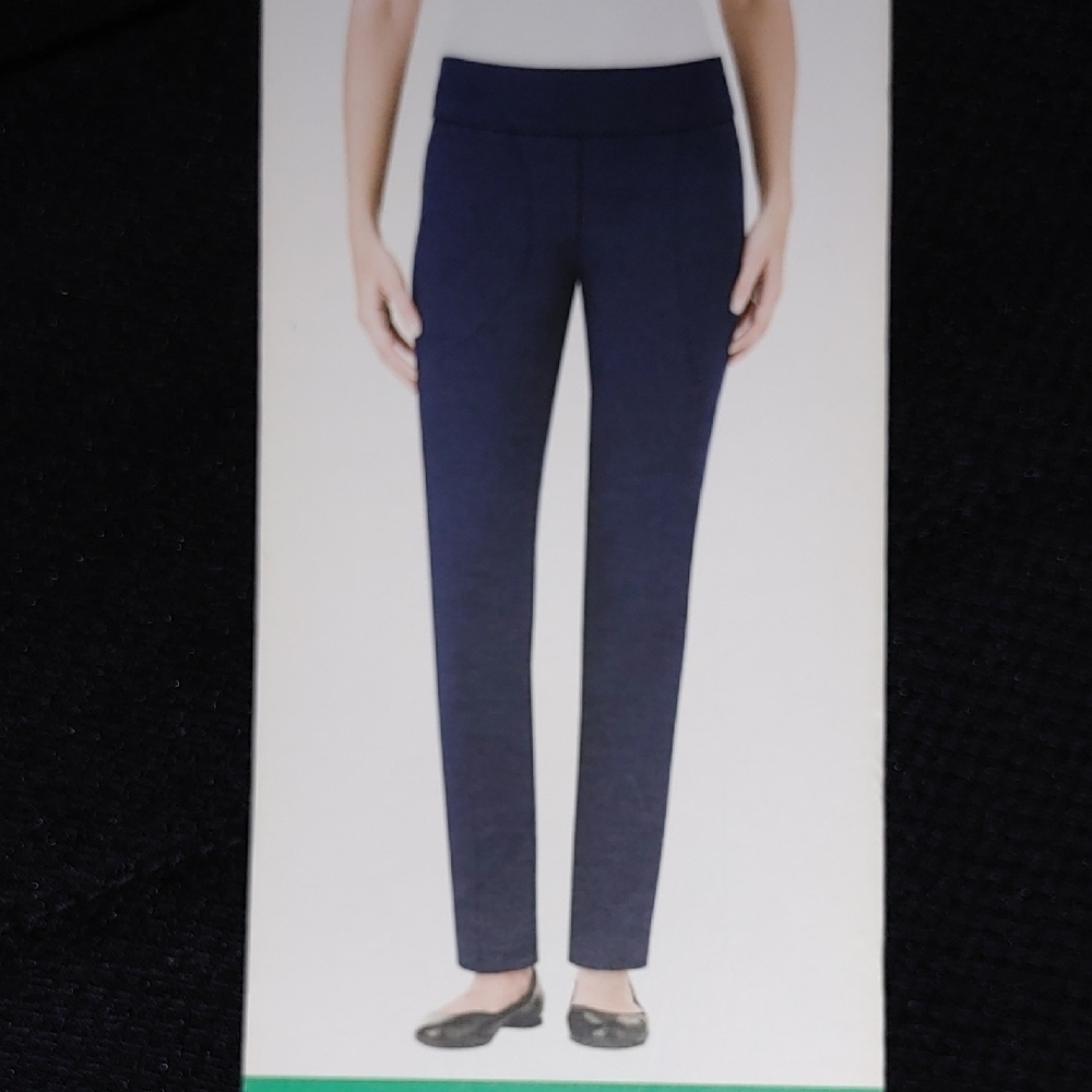NWT Hilary‎ Radley Women's Pull On Textured Pant Navy 12